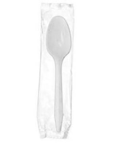 Spoon Med Wrapped White PP (1000/box)