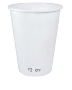 12oz Paper Hot Cup White Singlewall (1000)