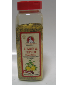 Chef's Quality - Lemon Pepper Seasoning - 1.5 Lb Jar