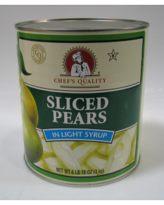 Chef's Quality - Sliced Pears In Light Syrup - #10 Cans